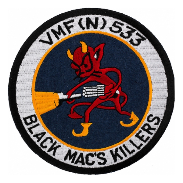 Marine Night Fighter Squadron VMF(N) 533 Black Macs Killers Patch