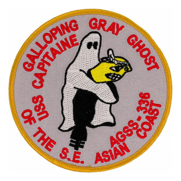 USS Capitaine AGSS-336 Patch Galloping Gray Ghost of the S. E. Asian Coast