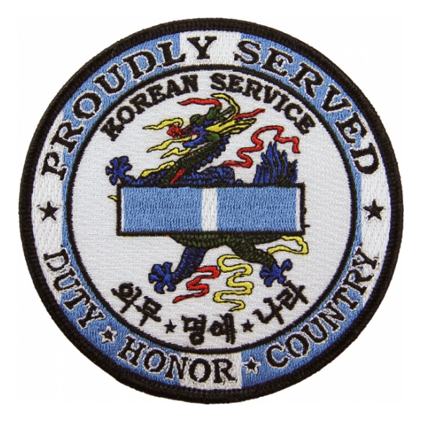 Korean Service (Proudly Served ) Patch