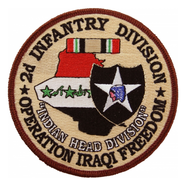 2nd Infantry Division Operation Iraqi Freedom Patch "Indian Head Division