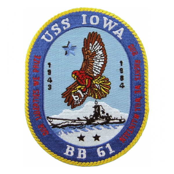 USS Iowa BB-61 Ship Patch