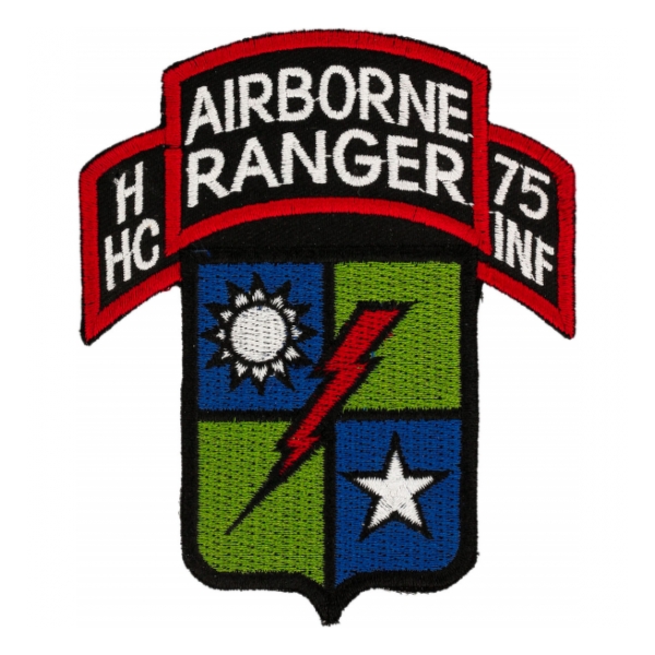Airborne Rangers HC 75 Company 75th INF Patch