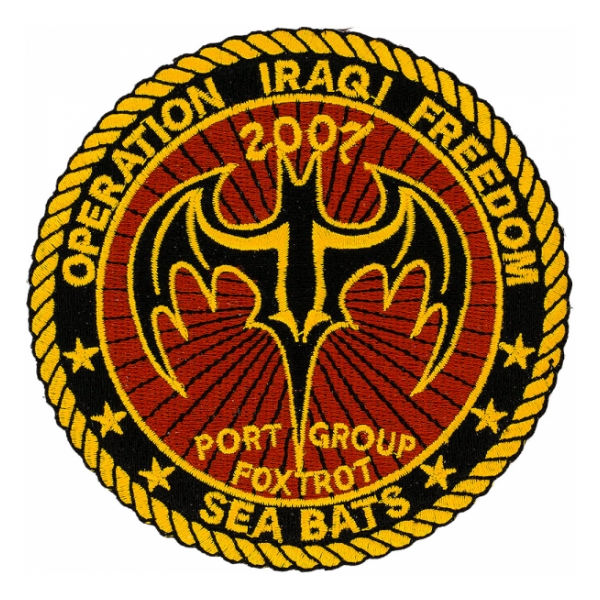 Operation Iraqi Freedom Sea Bats Port Group Foxtrot 2007 Patch