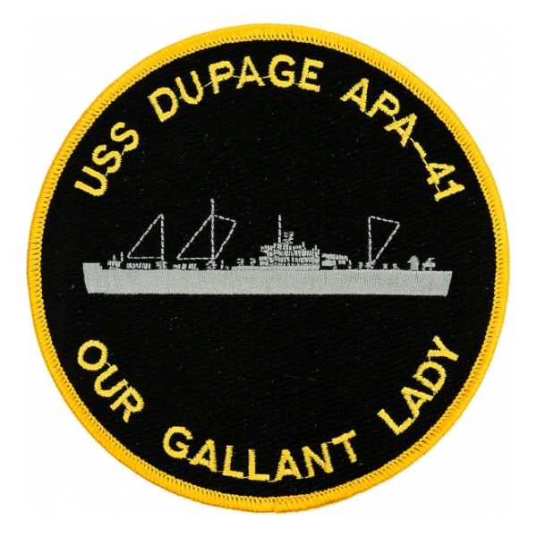 USS Dupage APA-41 Ship Patch