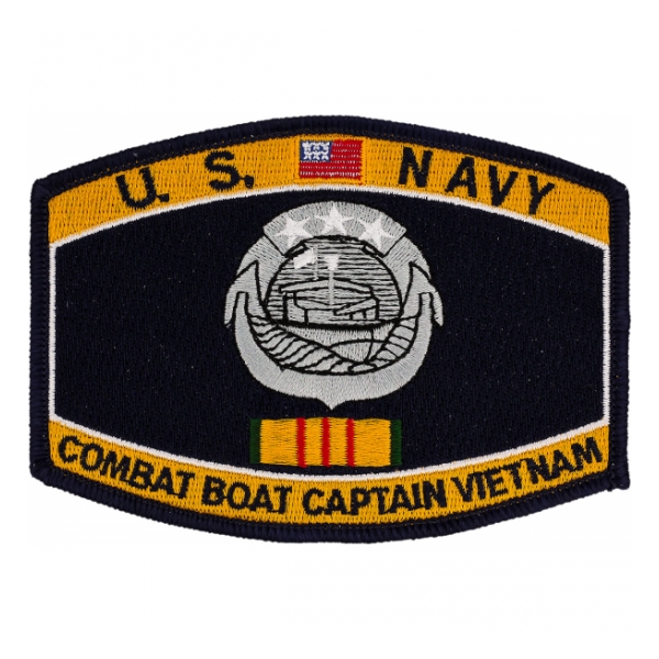 USN RATE Combat Boat Captain Vietnam Patch