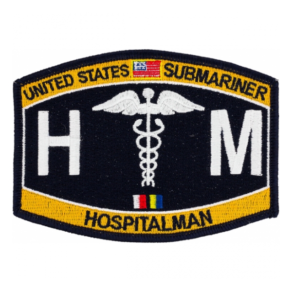 USN RATE Submariner HM Hospitalman Patch