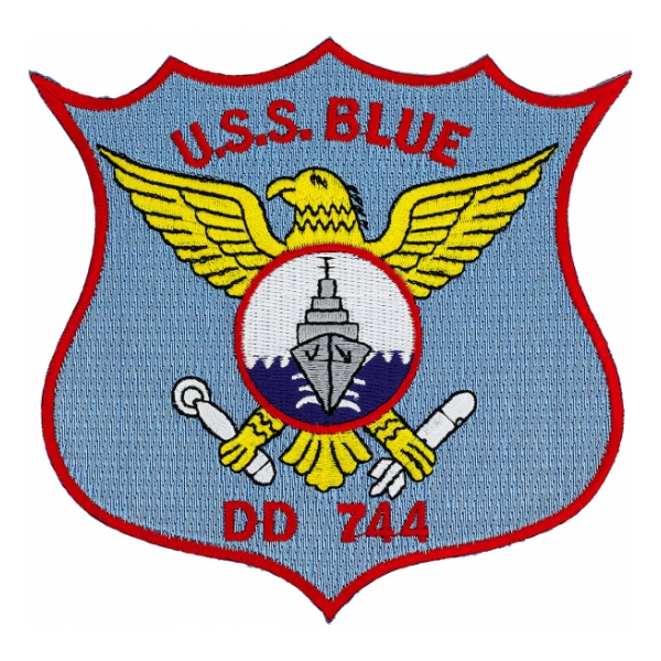 USS Blue DD-744 Ship Patch