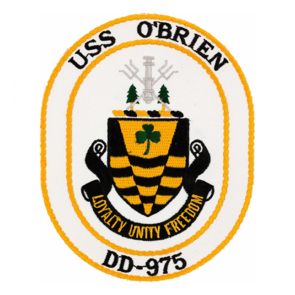 USS O'Brien DD-975 Ship Patch