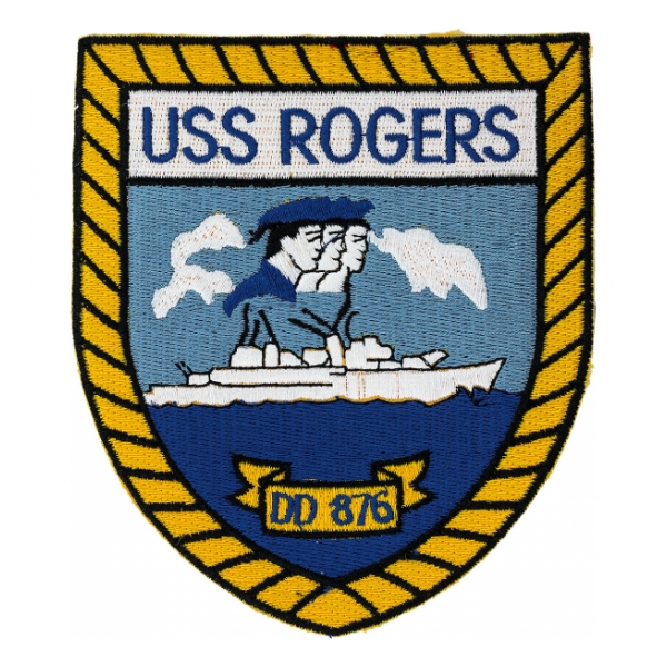 USS Rogers DD-876 Ship Patch