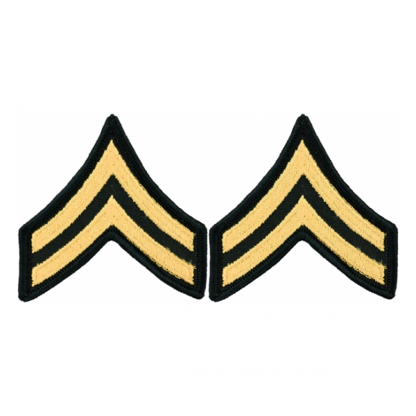 Army Corporal Chevron (Gold/Green) (Female)