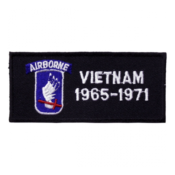 173rd Airborne Infantry Brigade Vietnam Patch w/ Dates