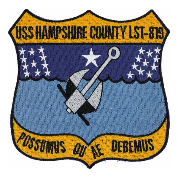 USS Hampshire County LST-819 Ship Patch