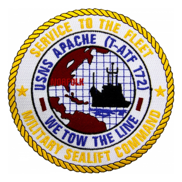 USNS Apache T-ATF-172 Ship Patch