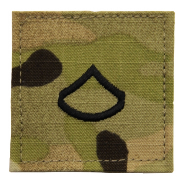 Army Scorpion Private First Class E-3 Rank with Velcro Backing