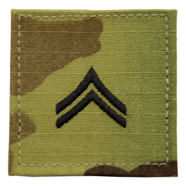 Army Scorpion Corporal E-4 Rank with Velcro Backing