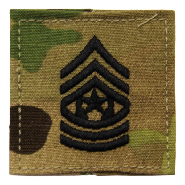 Army Scorpion Command Sergeant Major E-9 Rank with Velcro Backing