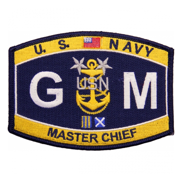 USN RATE GM Gunner's Mate Master Chief Patch