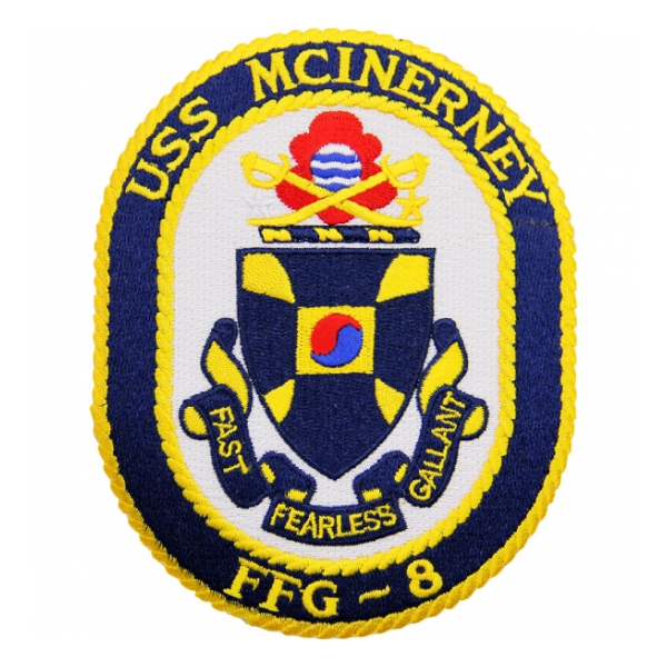 USS Mcinerney FFG-8 Ship Patch