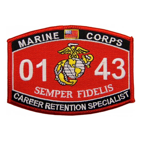 USMC MOS 0143 Career Retention Specialist Patch