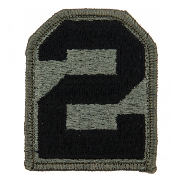 2nd Army Patch Foliage Green (Velcro Backed)