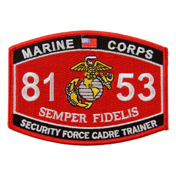 USMC MOS 8153 Security Force Cadre Trainer Patch