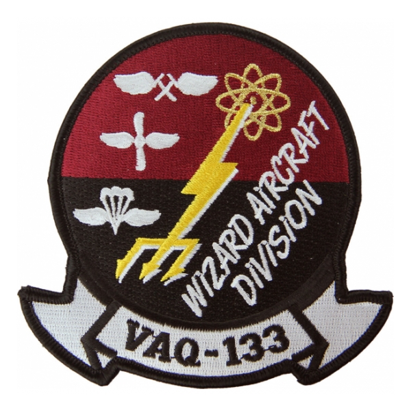 Navy Tactical Electronic Attack Squadron VAQ-133 Patch (Wizard Aircraft Division)