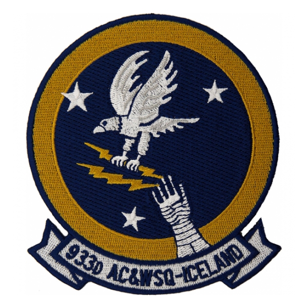 Air Force 933rd Aircraft Control And Warning Squadron Iceland Patch