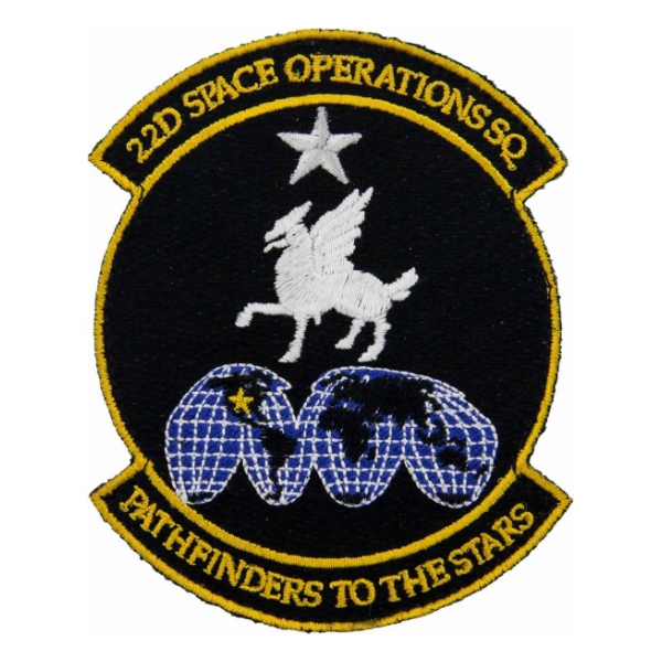 Air Force 22nd Space Operations Squadron Patch ( With Hook Fastener )