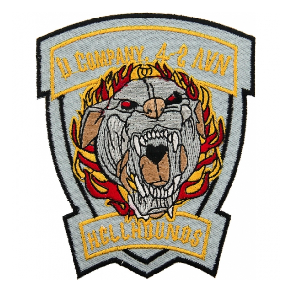 Army D Company / 4th Battalion / 2nd Aviation Regiment (Hellhounds) Patch