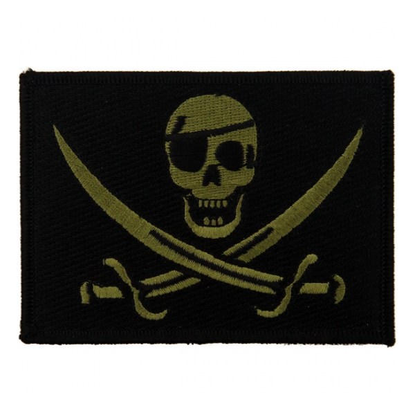 Seal OIF / OEF One Eye Calico Jack Pirate Patch (Black / Olive Drab)