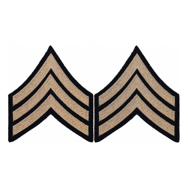 Sergeant Sleeve Chevron (Khaki Stripe)