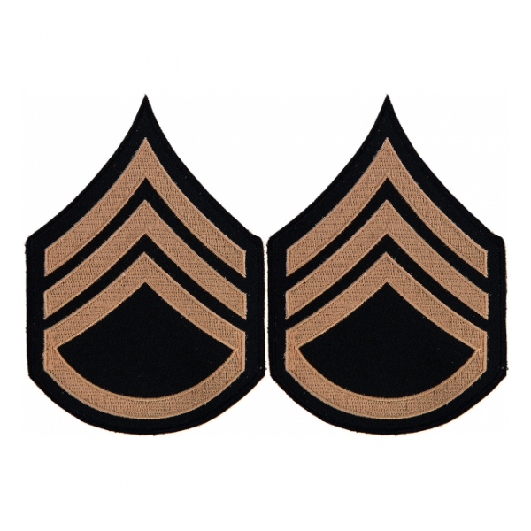 Staff Sergeant Sleeve Chevron (Khaki Stripe)