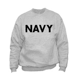 Navy Long Sleeve Sweatshirt (Gray)