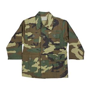 Youth BDU Long Sleeve Shirt (Woodland Camo)