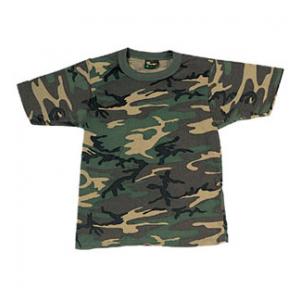 Youth Camouflage T-shirt (Poly / Cotton) Woodland Camo