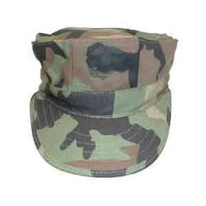 Marine Cap w/ Insignia 2-Ply Ripstop (Woodland Camo)