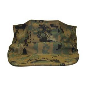 Marine Cap w/ Insignia 2-Ply (Digital Woodland Camo)