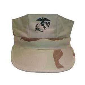 Marine Cap w/ Insignia 2-Ply Nylon / Cotton Twill (3 Color Desert )