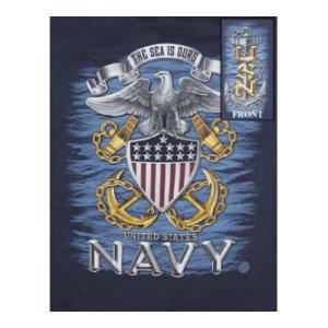 'The Sea Is Ours' United States Navy T-Shirt (Navy Blue)
