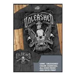 USMC Unleashed T-shirt 7.62 Design (Charcoal)