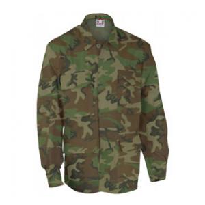 4 Pocket BDU Shirt (Ripstop)(Woodland Camo)