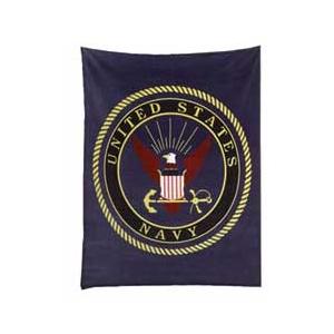 Navy Insignia Fleece Blanket
