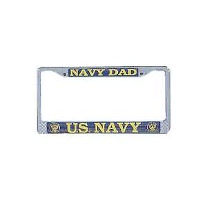 Navy Dad License Plate Frame