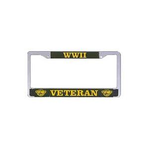 WWII Veteran License Plate Frame