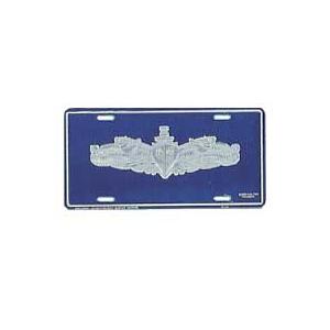 Navy Surface Warfare Silver License Plate