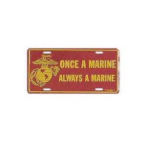 Once A Marine Always A Marine License Plate