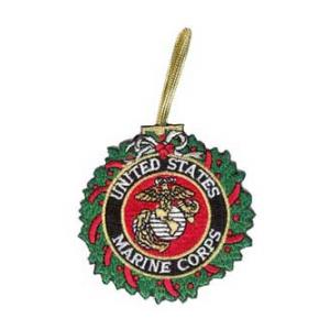 Embroidered Marine Christmas Ornament