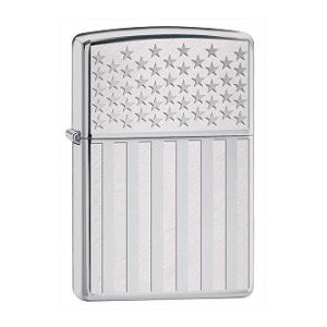 American Flag Zippo Lighter (High Polish Chrome)
