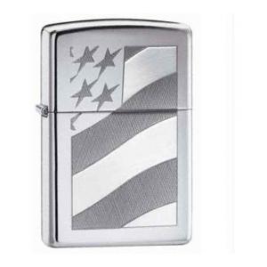 Old Glory Zippo Lighter (High Polished Chrome)