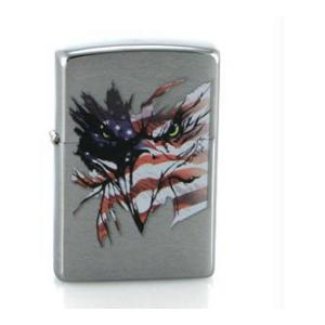 Patriotic Vision Zippo Lighter (Brushed Chrome)
